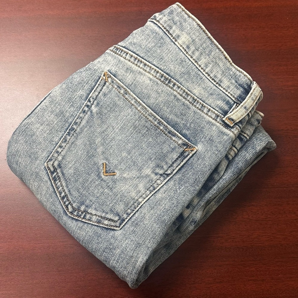 Hudson Holly Straight Jeans Womens Size 28 Leg High Rise Denim Distressed